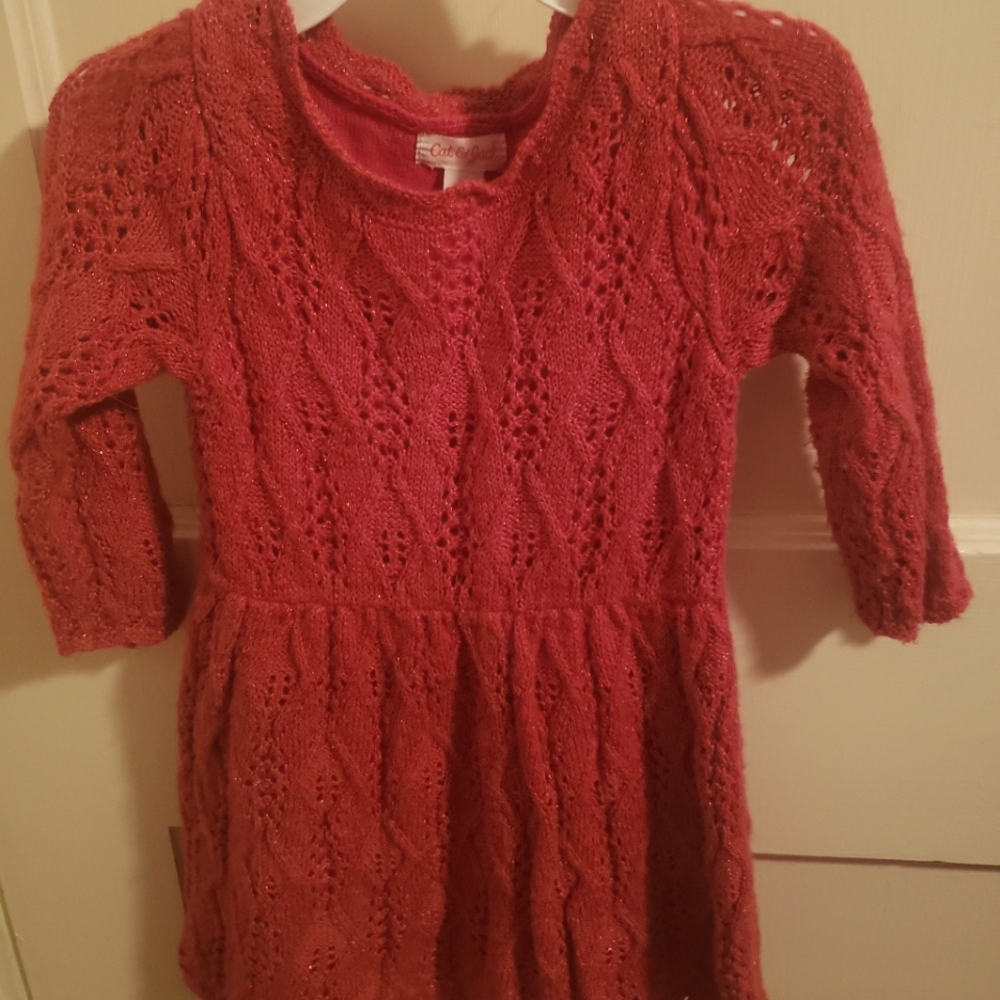 Red Cat & Jack winter, knitted dress 2T